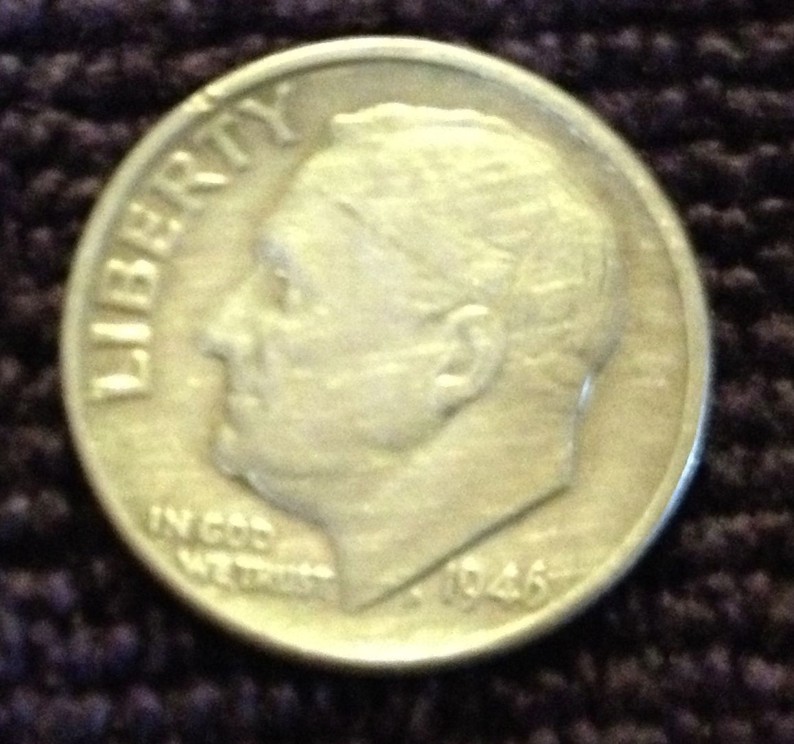 1946 Roosevelt Dime
Found 01/23/13
1st Methodist Church
Artesia, MS.