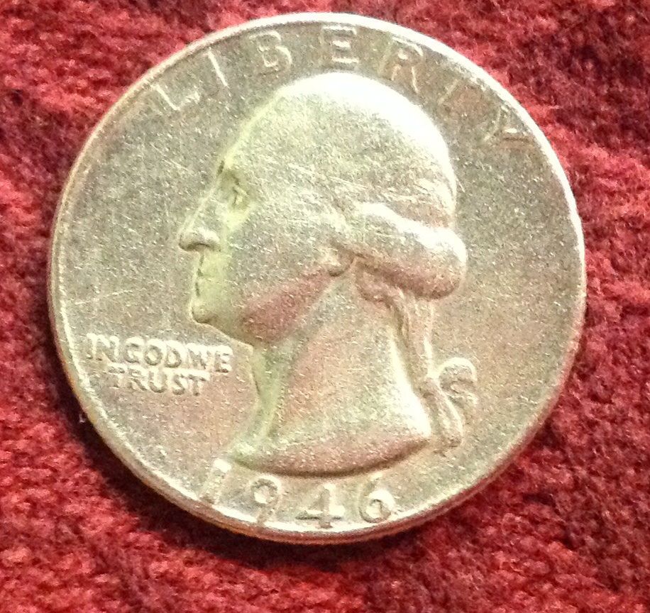 1946 Silver Washington Quarter
Found 09/25/13
Columbus, Ms