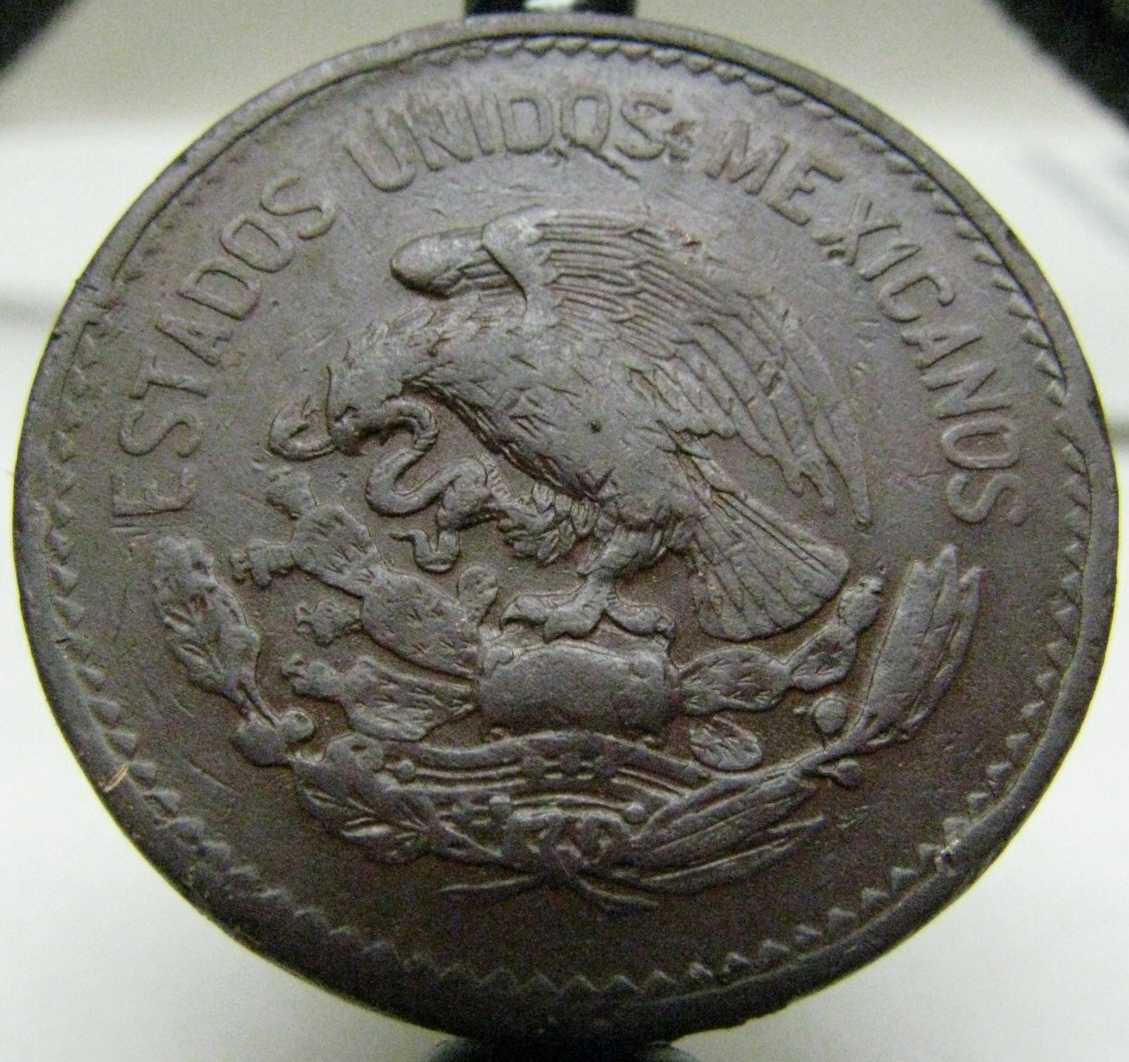 1954 20 centavos coin back