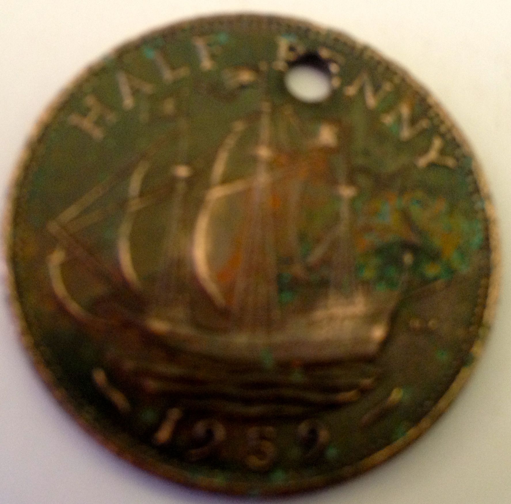 1959 British Half Penny
Found 03/31/13
Columbus, Ms.