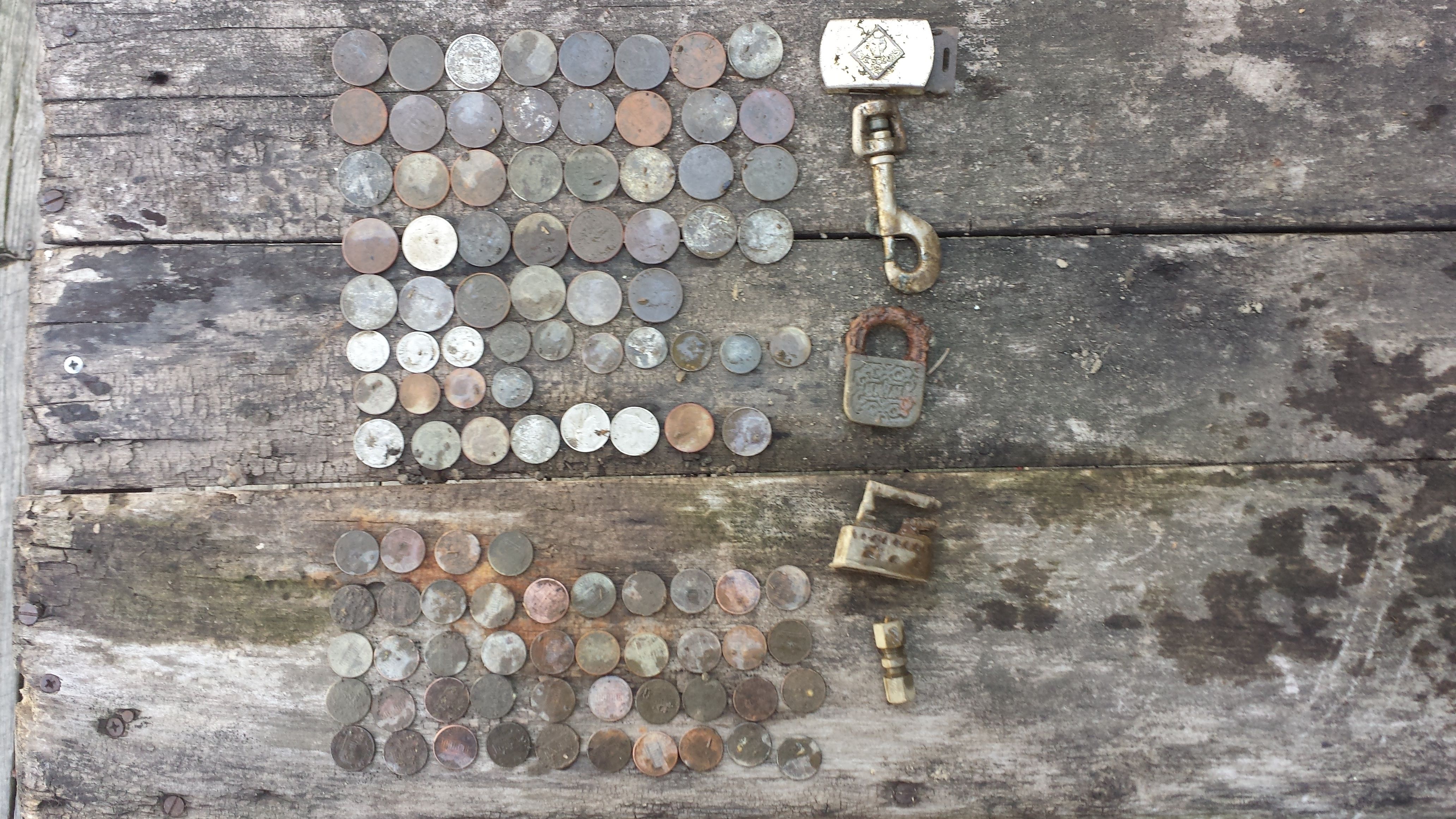 20150411 164004

11.74 Clad  Notable items 1958 nickle and the miniature iron 5 Hr  $11.74