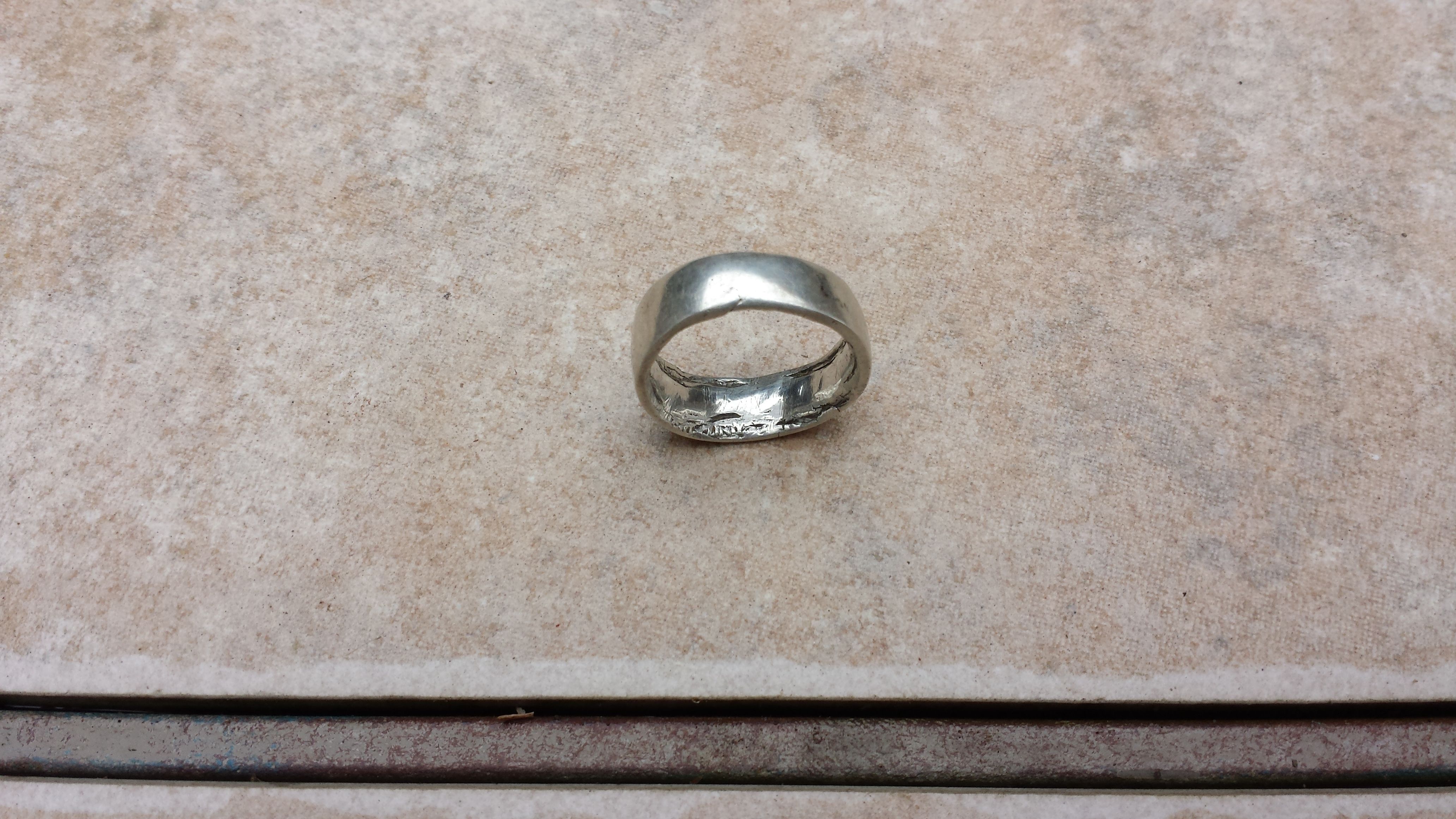 20151024 161226(0)  Silver ring made from a coin.