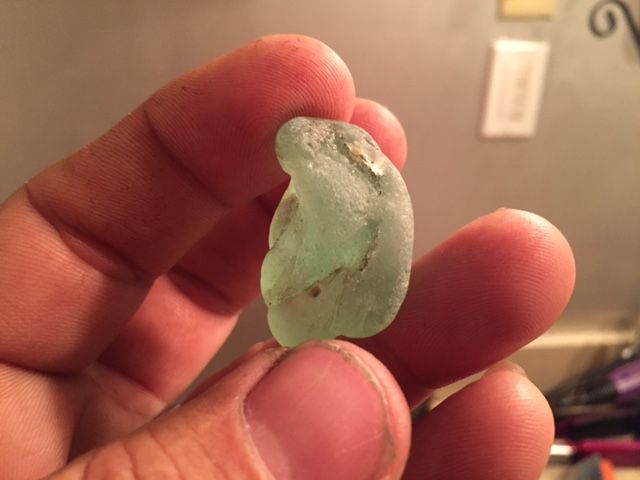 3/23/16 Gracie's find. beach hunt off lake. She calls it her Shamrock