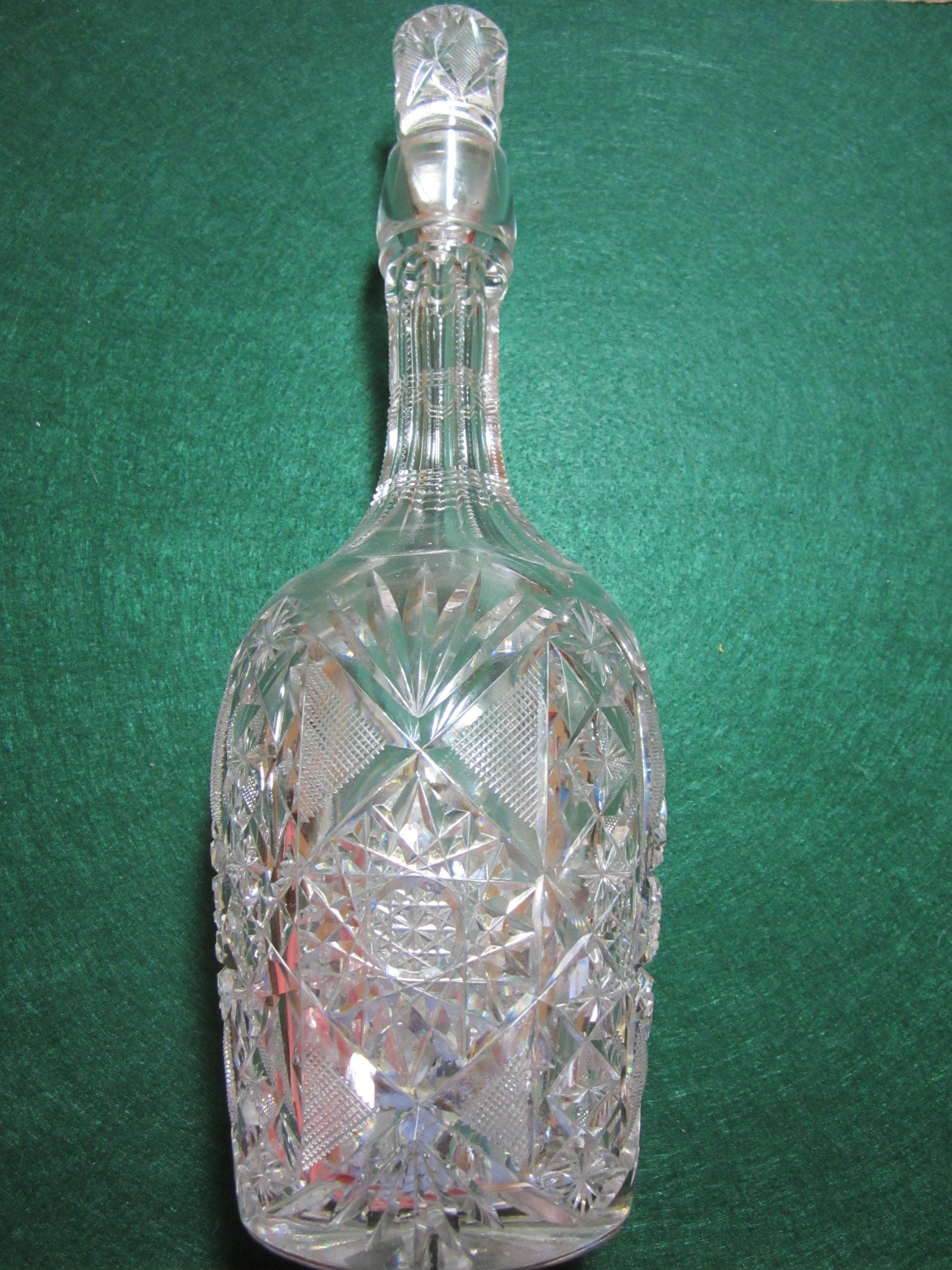 ABP Whiskey Decanter. A beautiful American Brilliant Period piece. c. 1885-1905. Est. value $650.