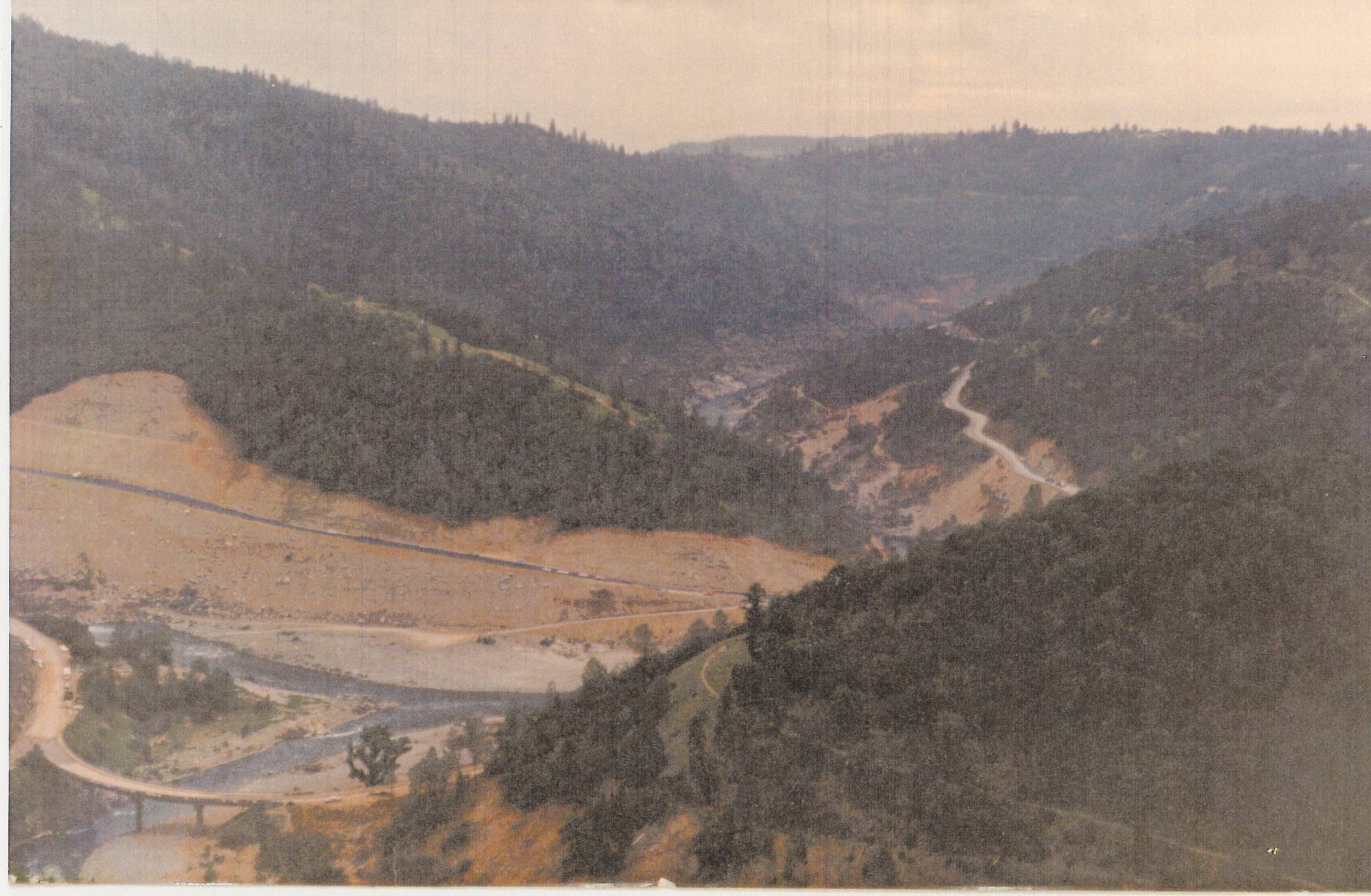 After the road was repaired from the 1964 flood Confluence of the American River