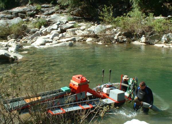 American Dredge 2005 with Milton and I on our Yuba River Claim