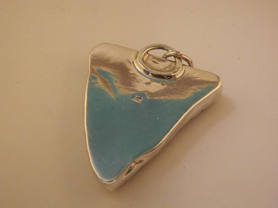 Back view of sterling silver pendant