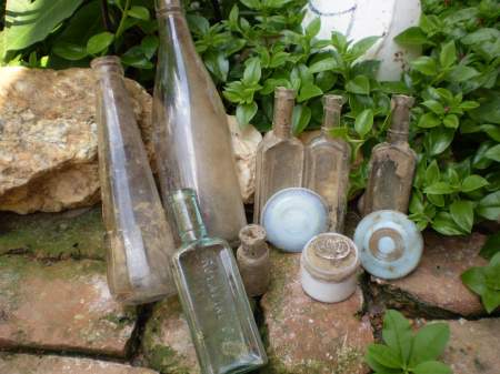 Bottle cache under the workshop