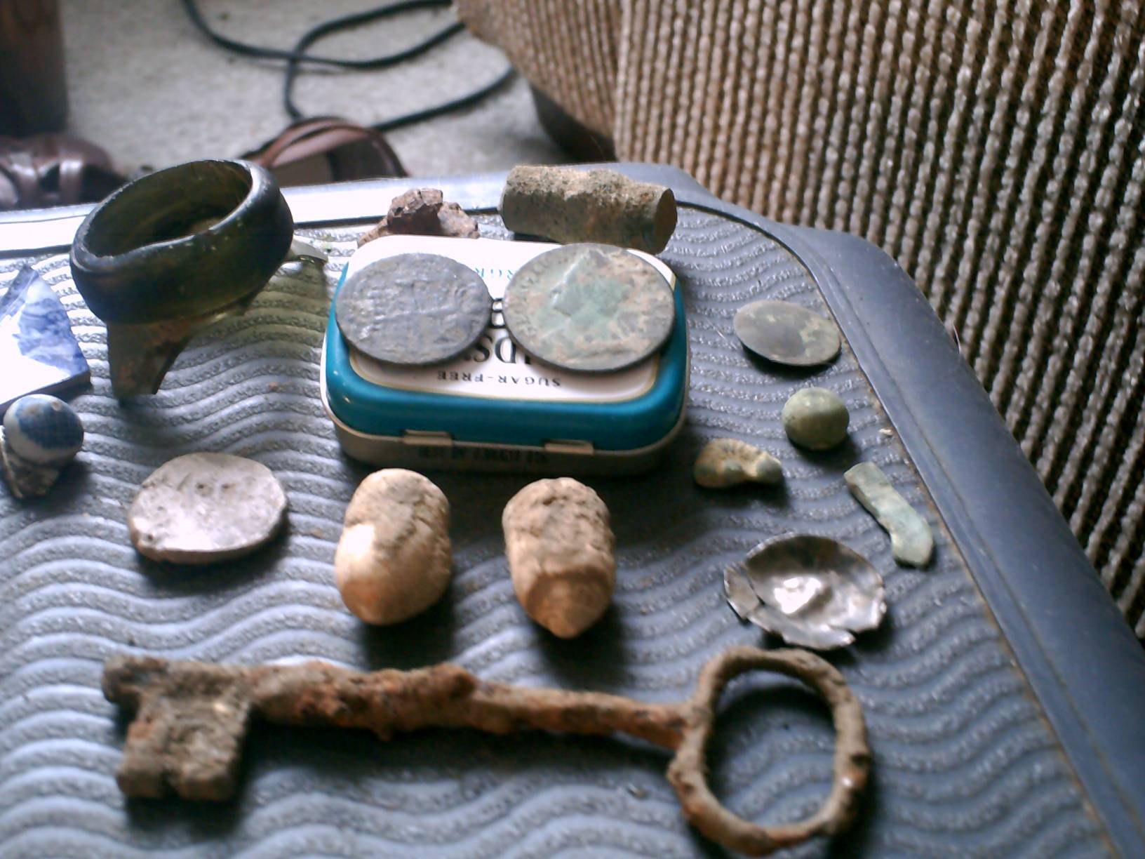 Colonial Digs - 1749 King George II Copper and 1773 Virginia Halfpenny