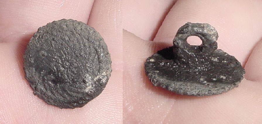 COLONIAL PEWTER FLAT BUTTON