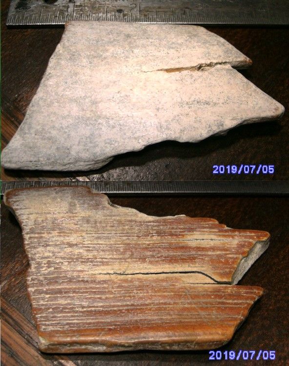 Columbian Mammoth - tusk shard found in on a river gravel bar in Southern Minnesota