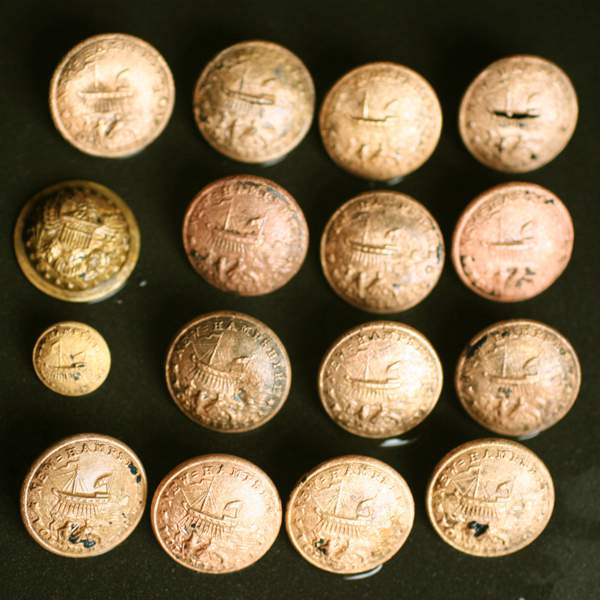 CW Era NH Buttons - 16 of the 24 found in one hole