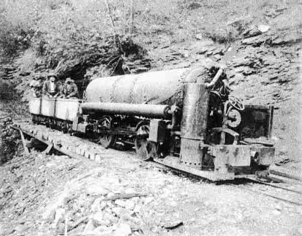 Damascus ca compressed air locomotive Red Point Mine 1898