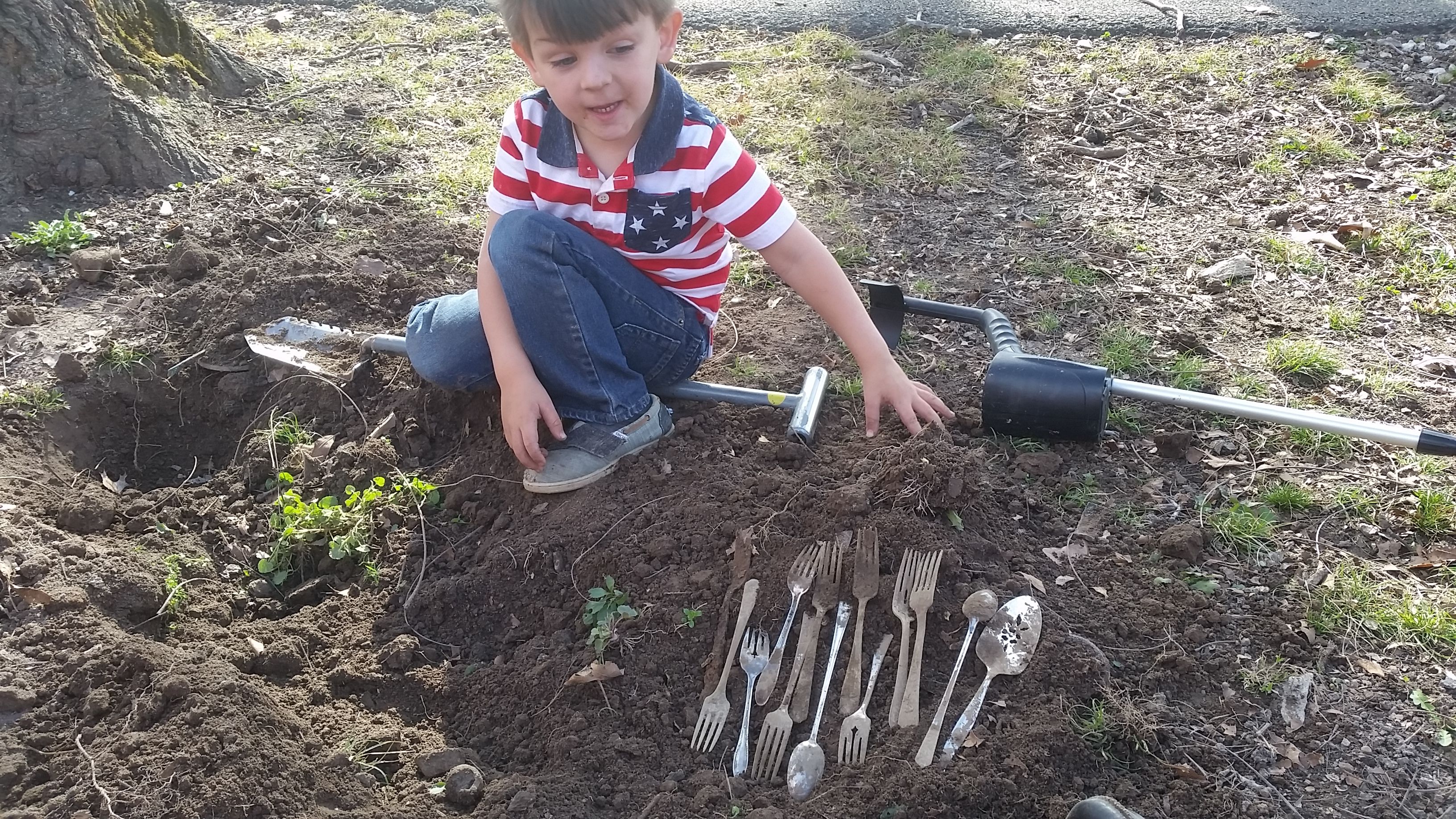 Digging Forks with my boy.