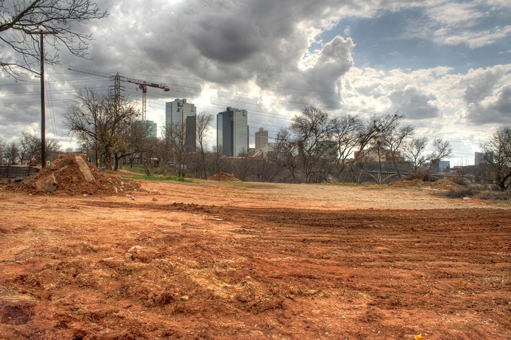 Downtown construction site