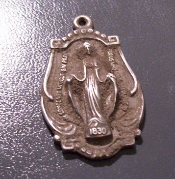 dr hunt   Great religious medallion , sterling  Mother  Mary