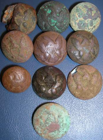 Eagle Buttons - I dug these at a few CW spots over the years.