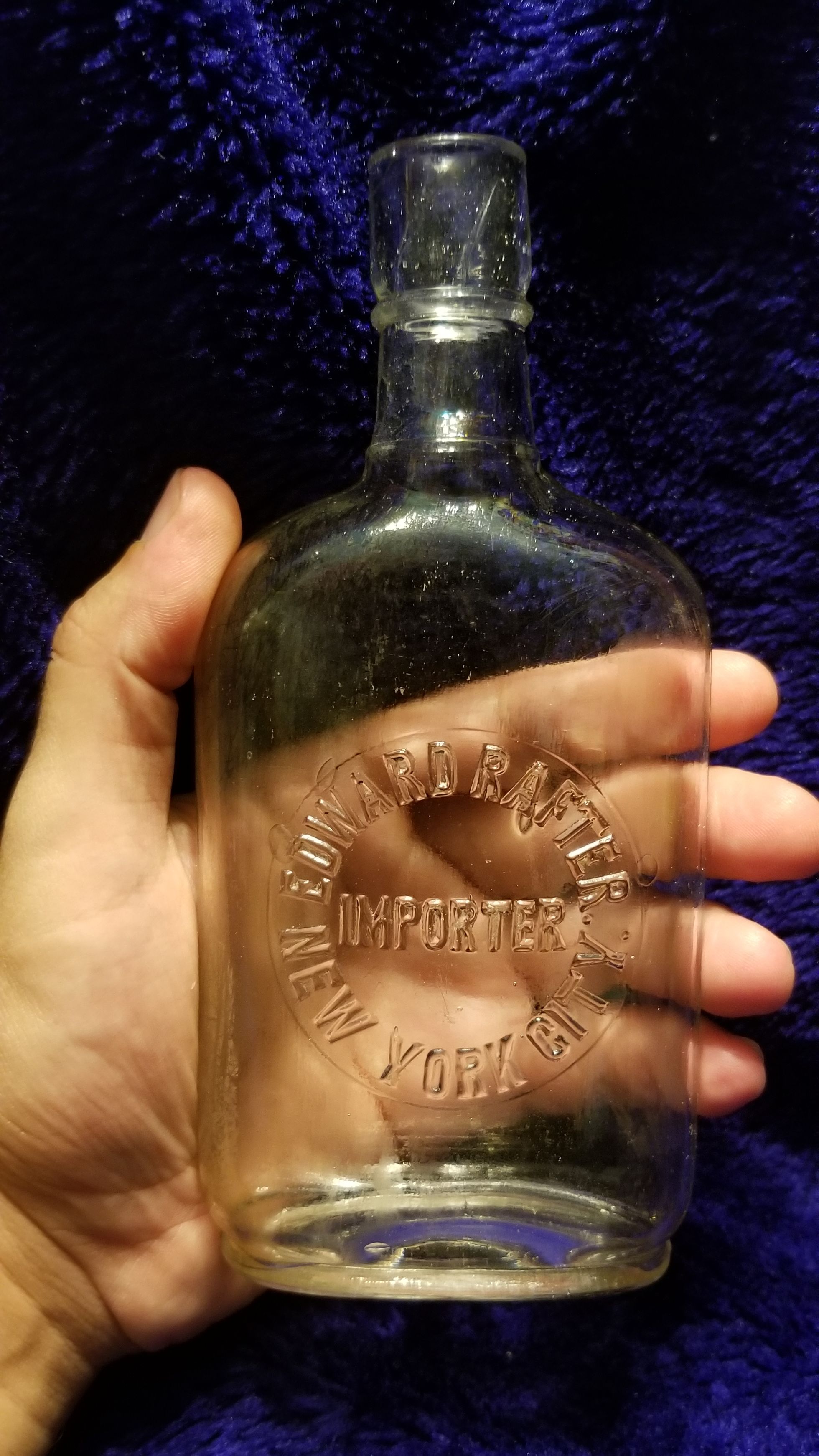 Edward Rafter Embossed Flask