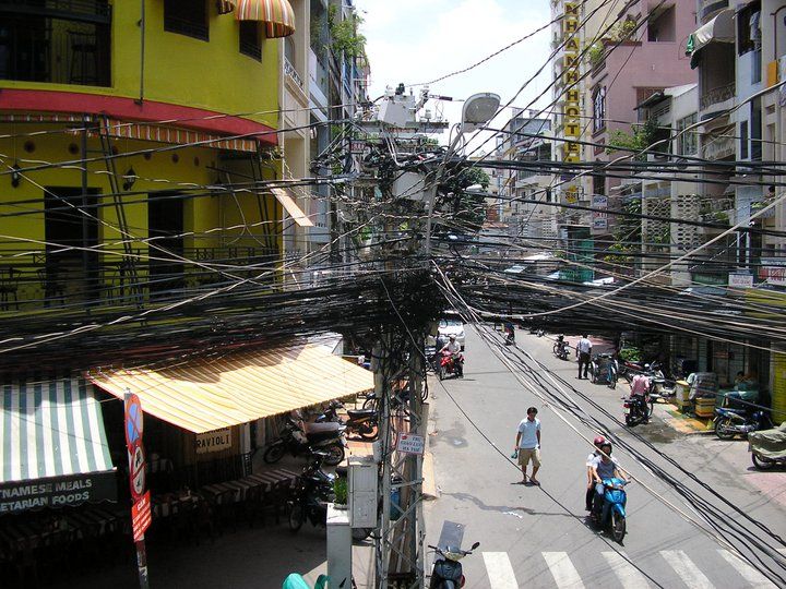 electric wires   bui vien street saigon