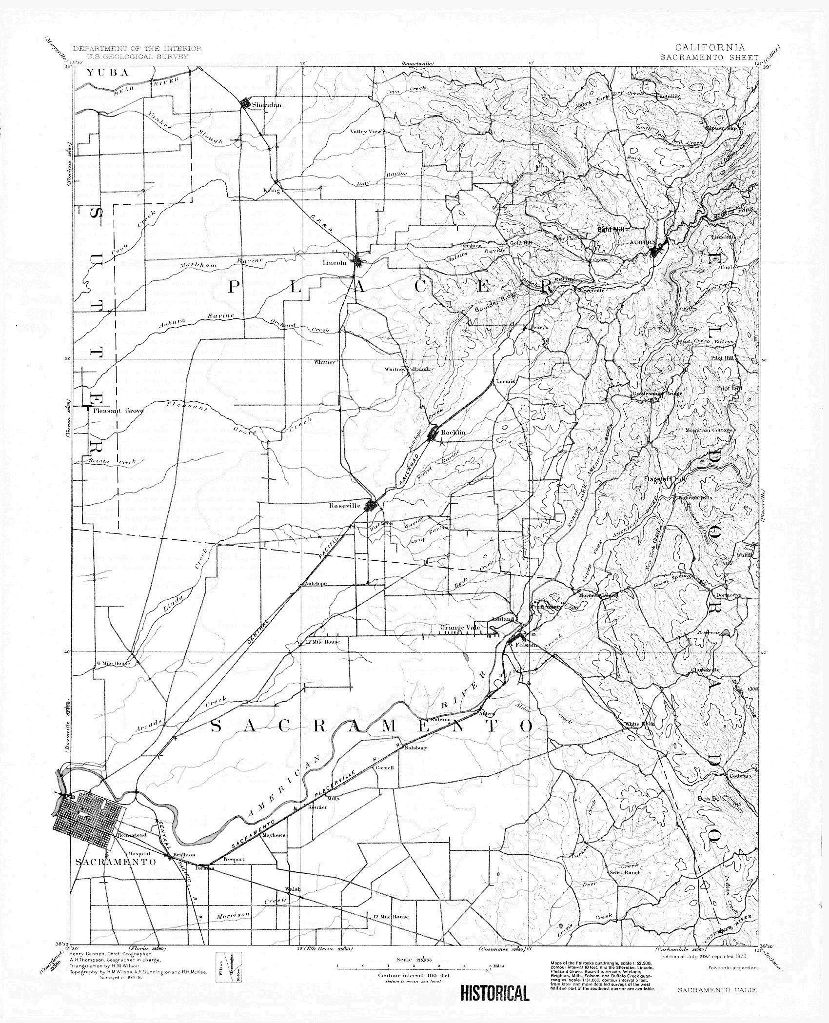 Emigrant Trails - Trails over the Sierra Nevada leading into Sacramento