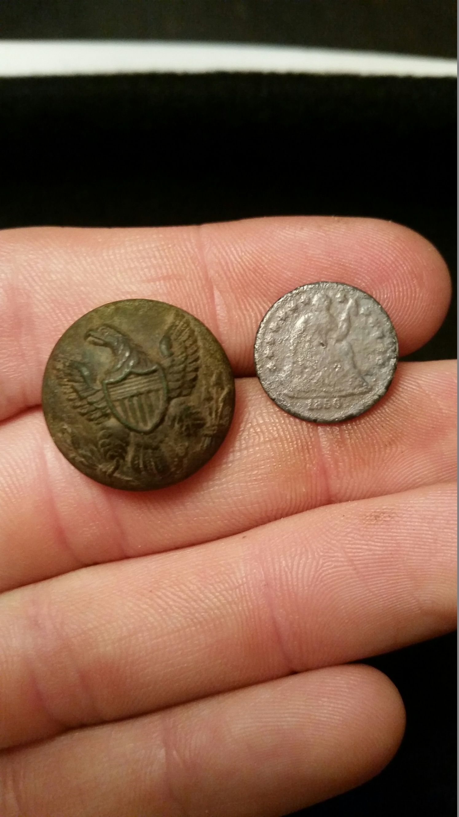 Federal General Service Eagle and 1856 Half Dime