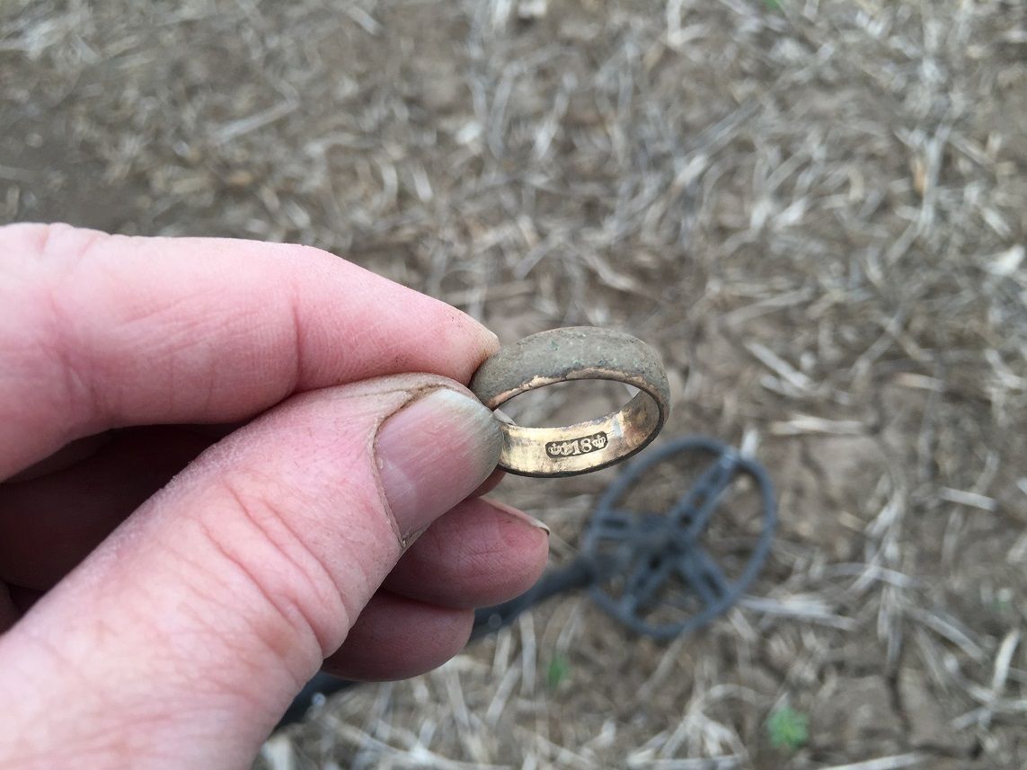 Found in a farm field the ring dates to the 1880's