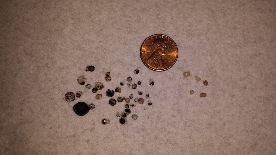 Garnets (left) and Topaz (right) from Ruby Mtn in Chaffee county. Very cool to be able to find birthstones for my whole family in one spot (Topaz for 