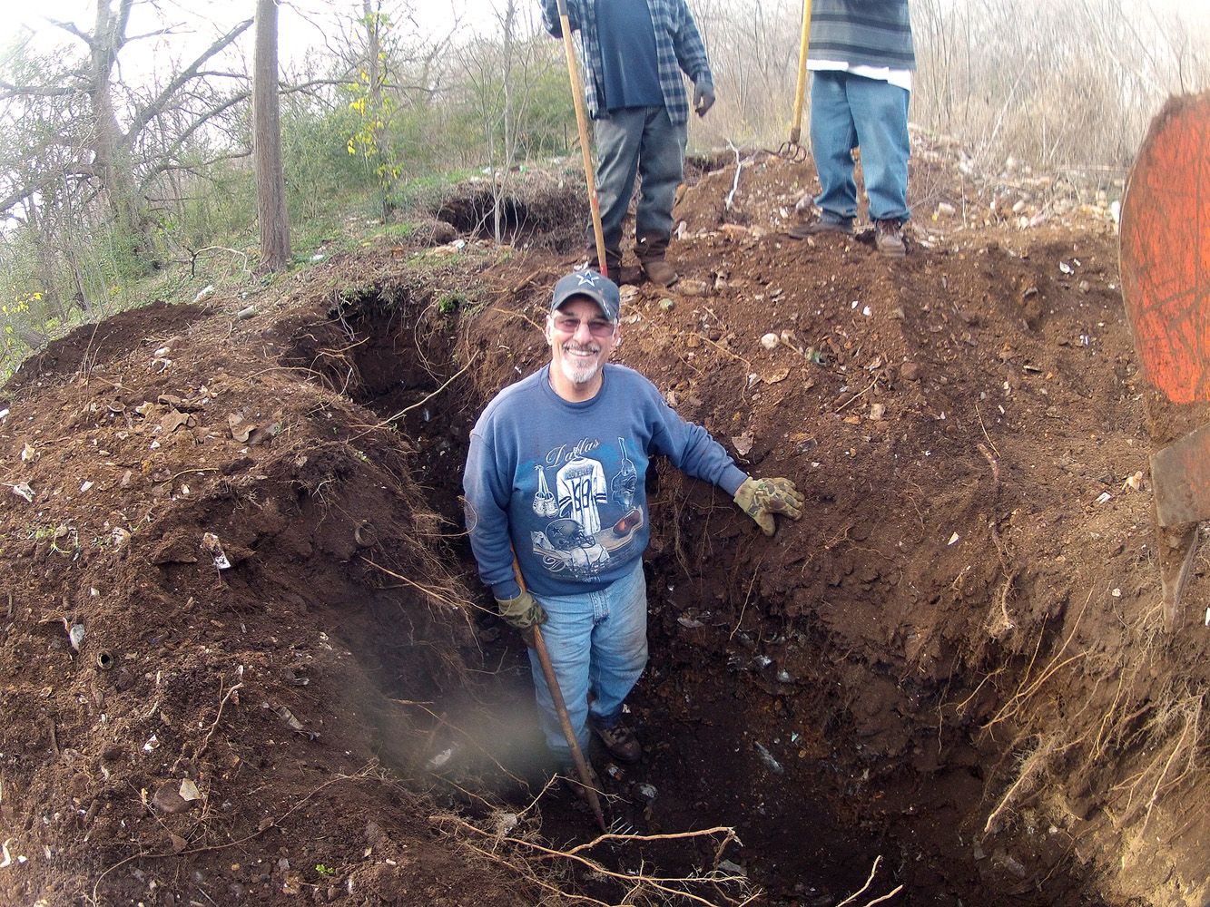 George in one of the trenches.