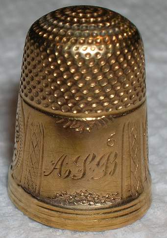 Gold Thimble - I dug this Gold Thimble at a house that dates back to the 1700's.