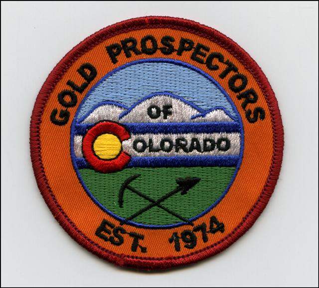 GPOC Patch - Gold Prospector's Of Colorado club patch. Colorado Springs..