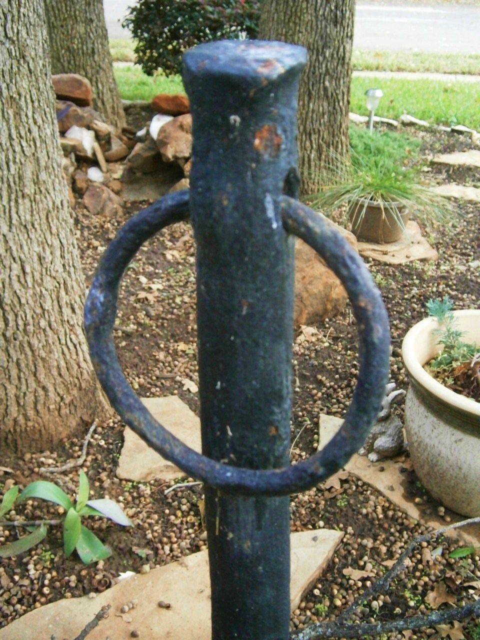 hitch post ring wrought iron drifted opng