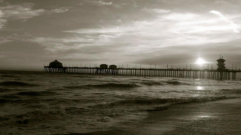 Huntington Beach, a favorite. I took this shot from the south side of the pier.