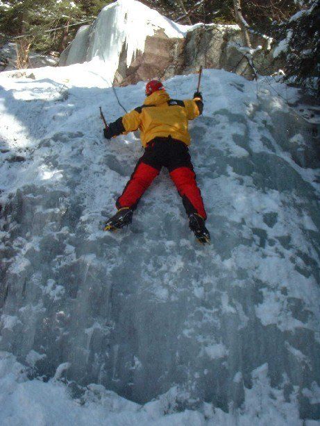 Ice climbing in Connecticut