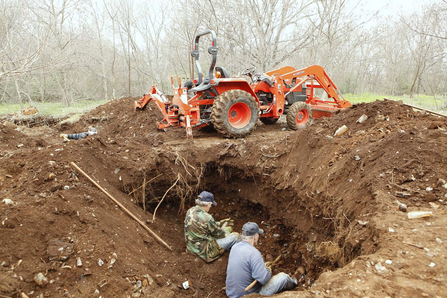 I'm a lazy bottle digger. Took the backhoe to an old dump site