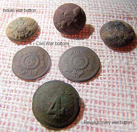 Indian War,CW, buttons