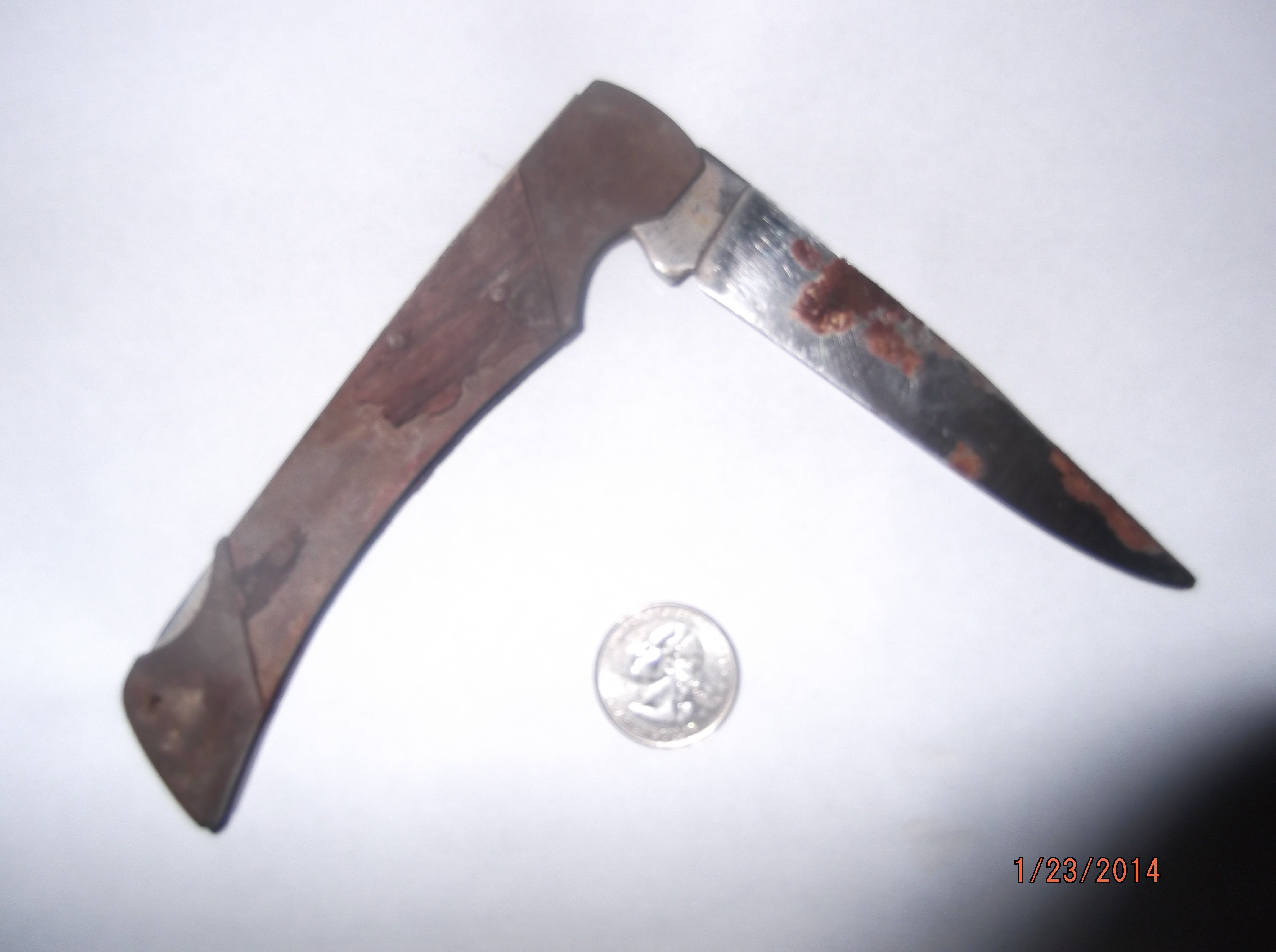 knife found near my house wood rotted off handle