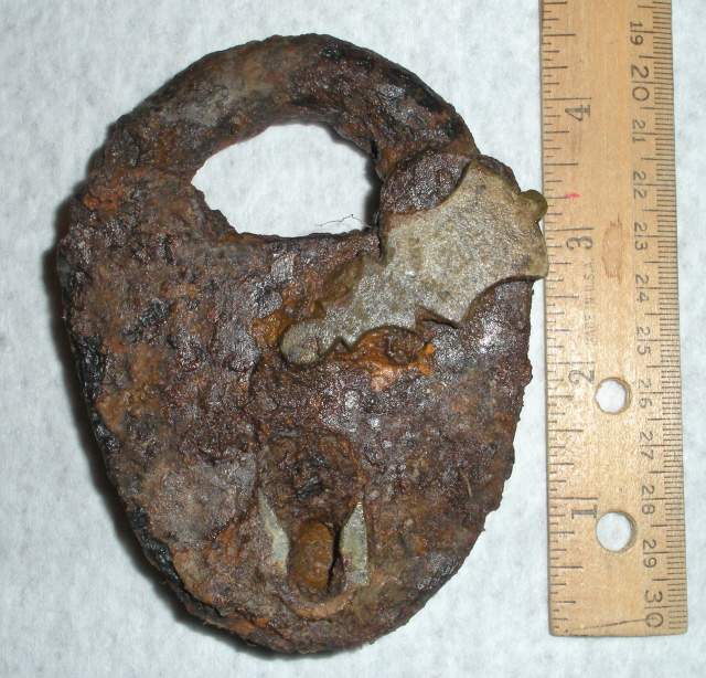 Large V.R. Crown Lock -        I dug this 1830-1840 era lock at an old 1840s home in Hartsville, TN.