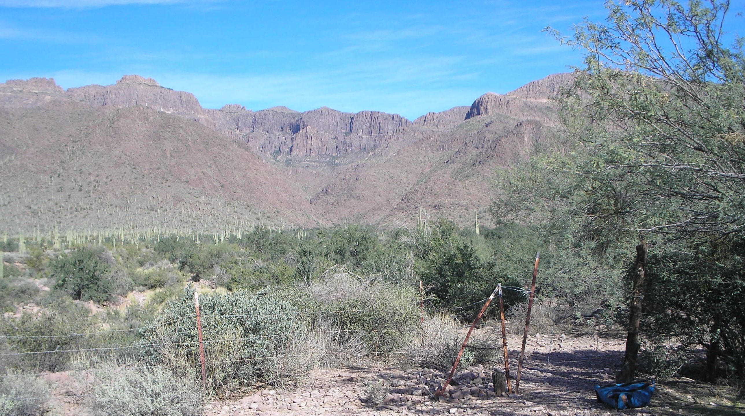 Looking toward the opening of Hog Canyon