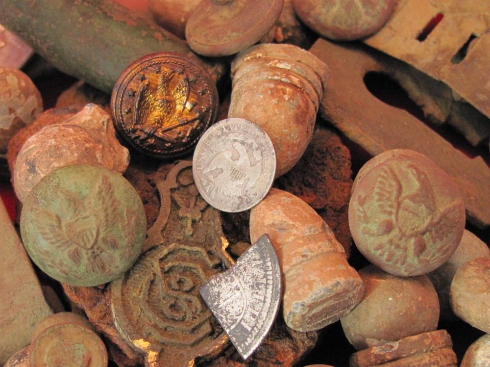 May 4-5 Group Shot - Bust Silver, Spanish Clipped Pistareen, .69s, Buttons, etc.