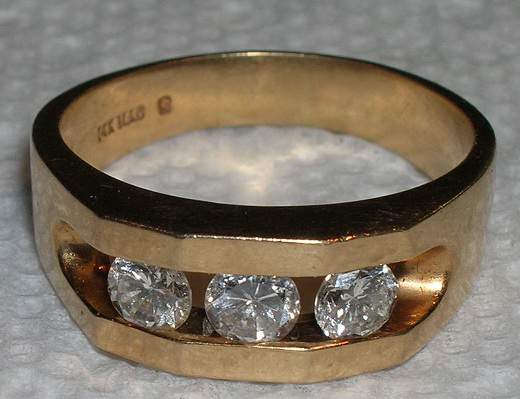 Mens Diamond Ring - 14k Diamond ring.