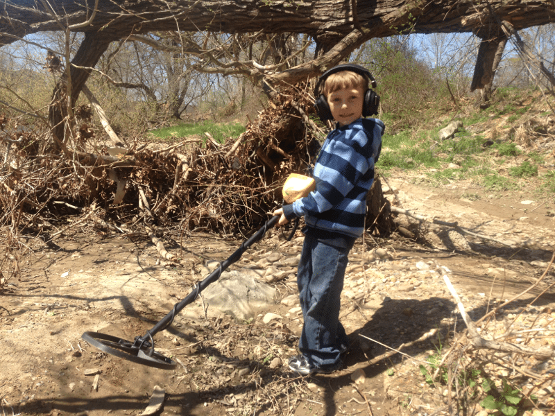 Metal detecting with my 6 year old :)