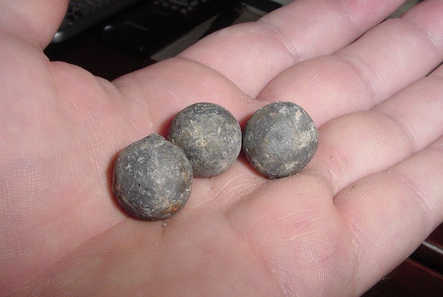 MUSKETBALLS FROM JAMAICAN WATERS