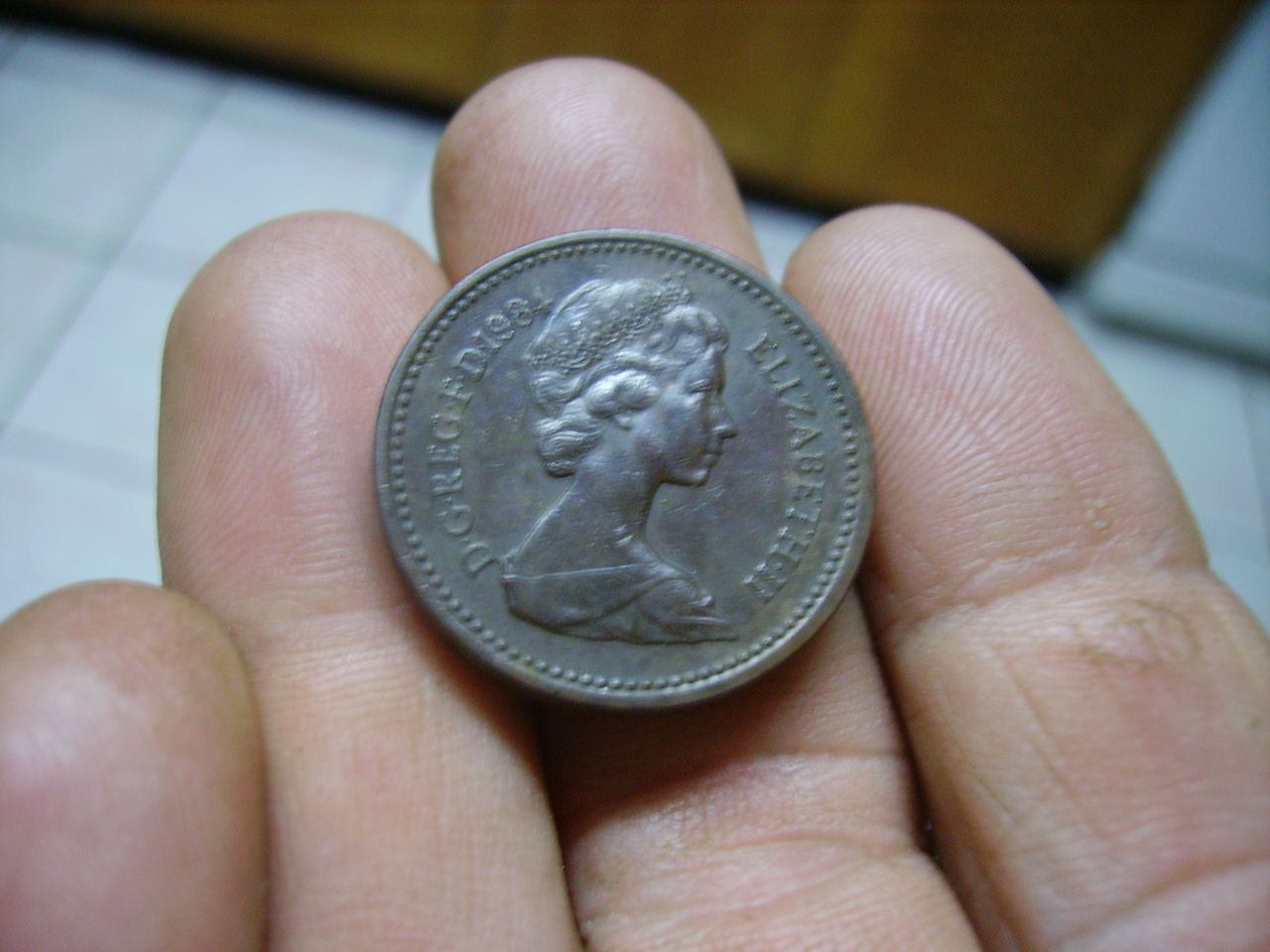 My first One Pound from U.K. Found at an Elementary school in Madera County 2013