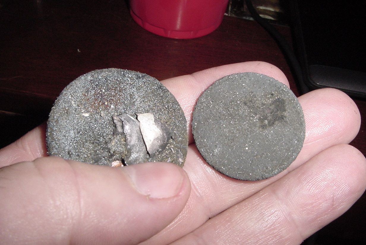 MYSTERY COIN ON LEFT - SILVER HALF ON RIGHT