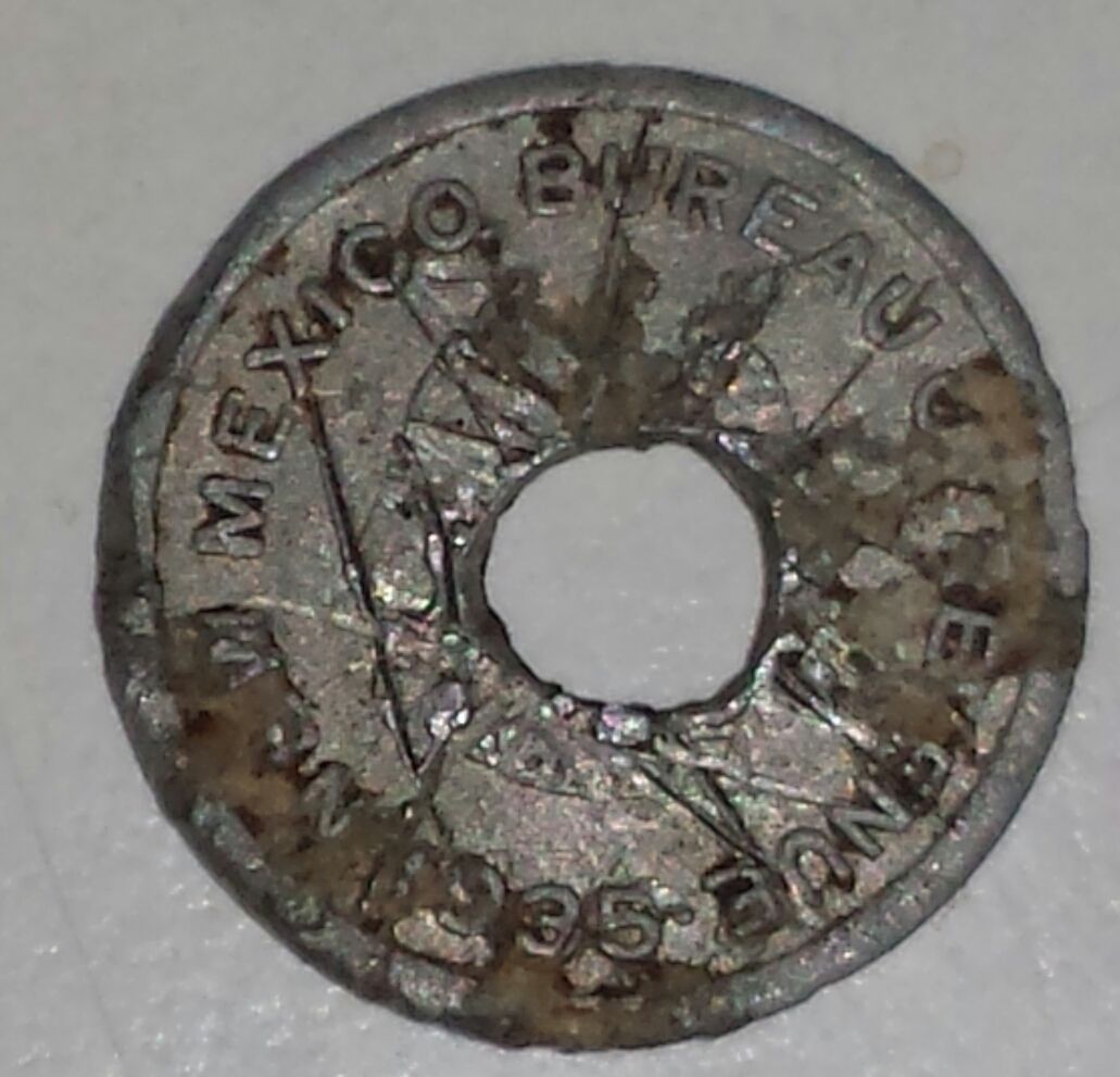 New Mexico Tax Token 1935 found in a field in West Texas