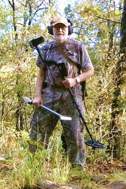 October 2013 me at the Oklahoma place w/ Garrett AT gold hunting relics coins, age 66