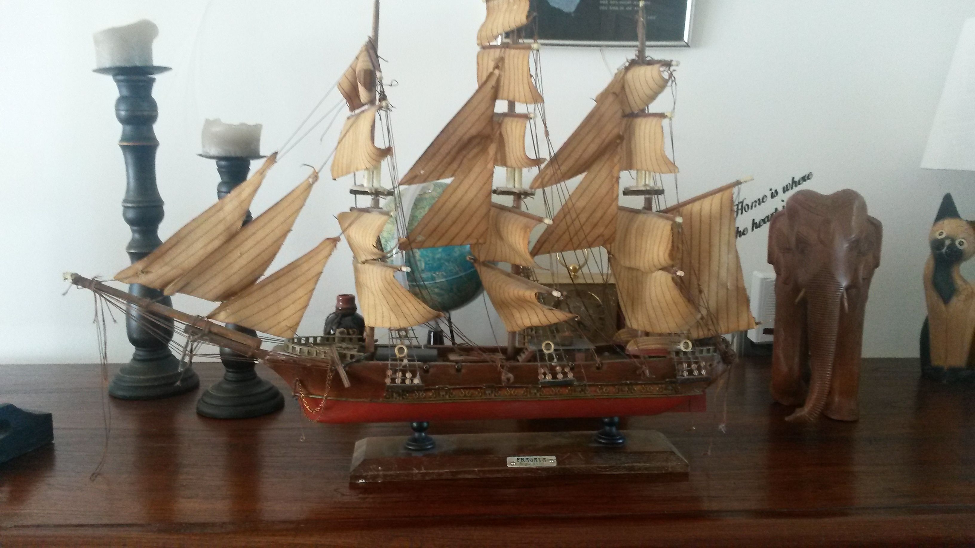 Old model ship