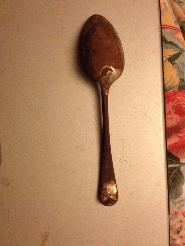 Old silver plated spoon