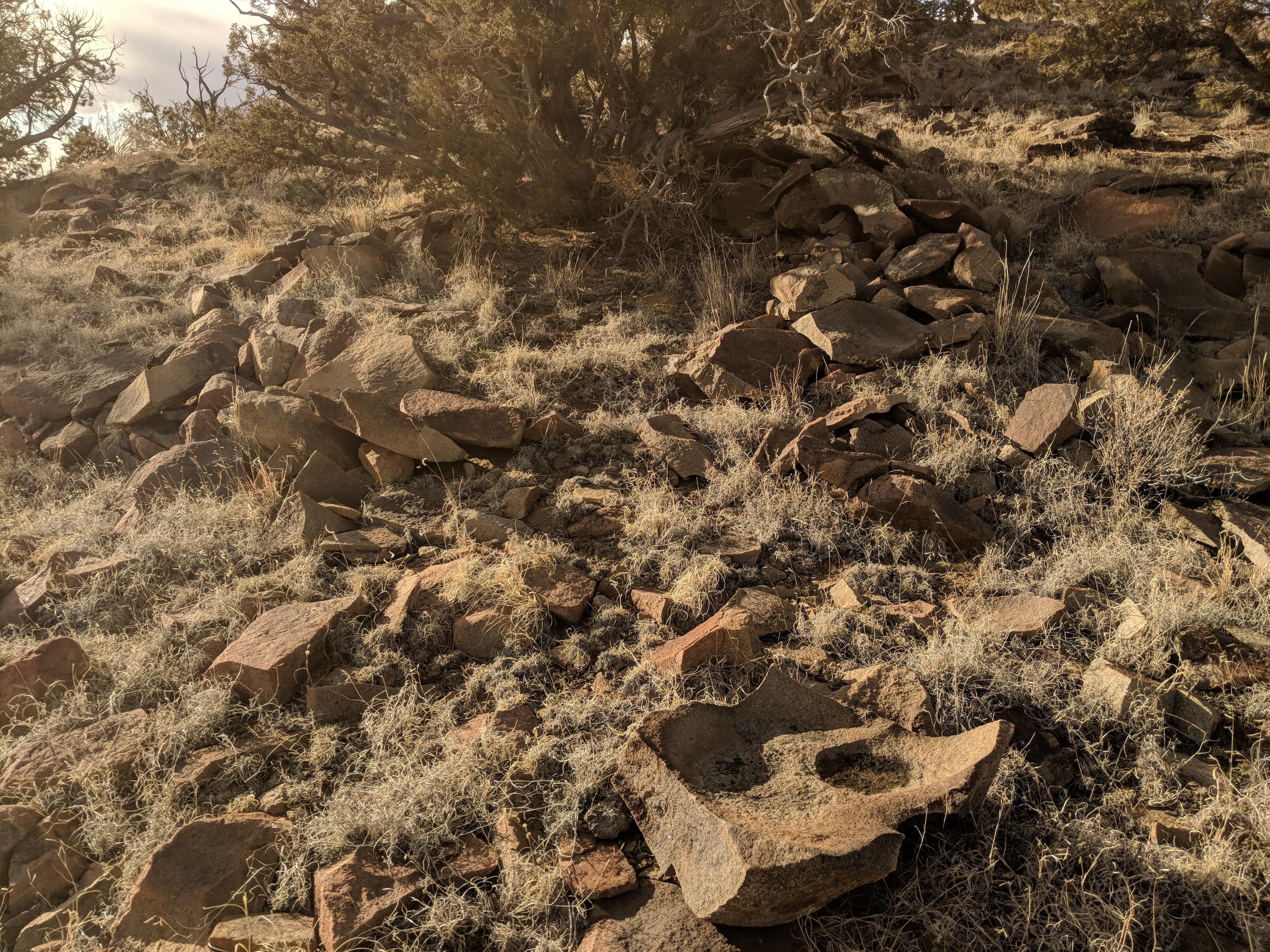 Old stone circle with Hart dish