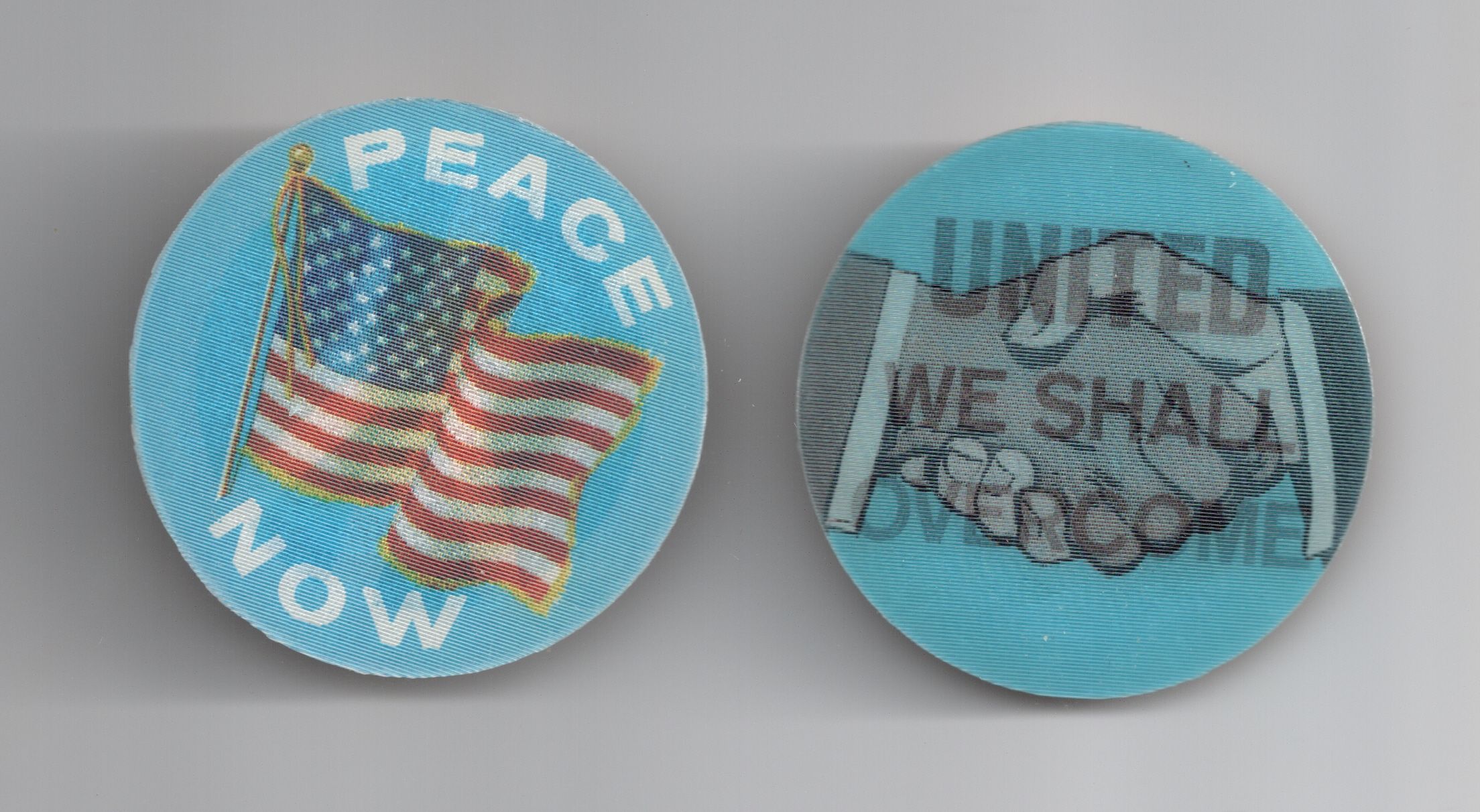 Peace Now & United We Shall Overcome Flasher discs